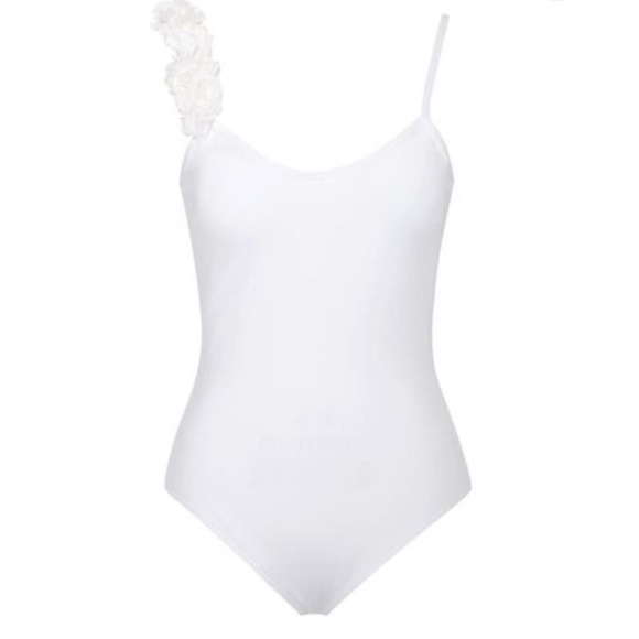White Floral One Piece Swimsuit *ONE LEFT! - Picture 3 of 6